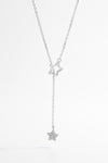 Kendall 925 Sterling Silver Zircon Star Drop Necklace