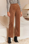 Theodora Decorative Button Straight Leg Pants