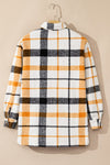 Nathalia Plaid Snap Down Collared Neck Shacket