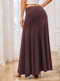 Jaliyah Solid Elastic Waist Maxi Skirt