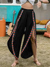 Ariana Slit Elastic Waist Wide Leg Pants