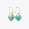 Fernanda Natural Stone Heart Drop Earrings