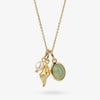 Dallas 14K Gold-Plated Natural Crystal Conch Pendant Necklace