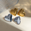 Skyla Stainless Steel Heart Stud Earrings