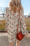 Tessa Floral Round Neck Long Sleeve Mini Dress