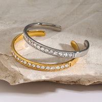 Jolie Stainless Steel Inlaid Zircon Bracelet