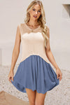 Lana Ruched Round Neck Sleeveless Knit Dress