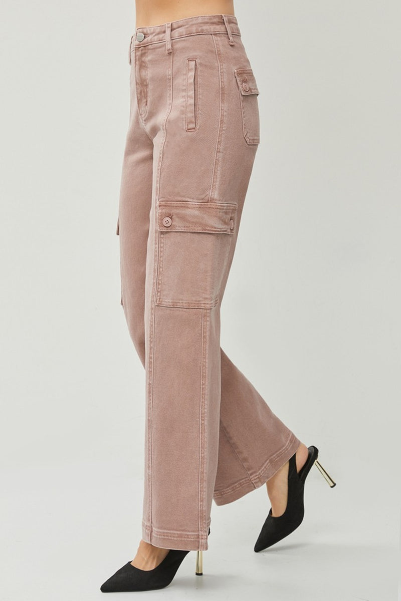 Taytum High Rise Wide Leg Cargo Jeans