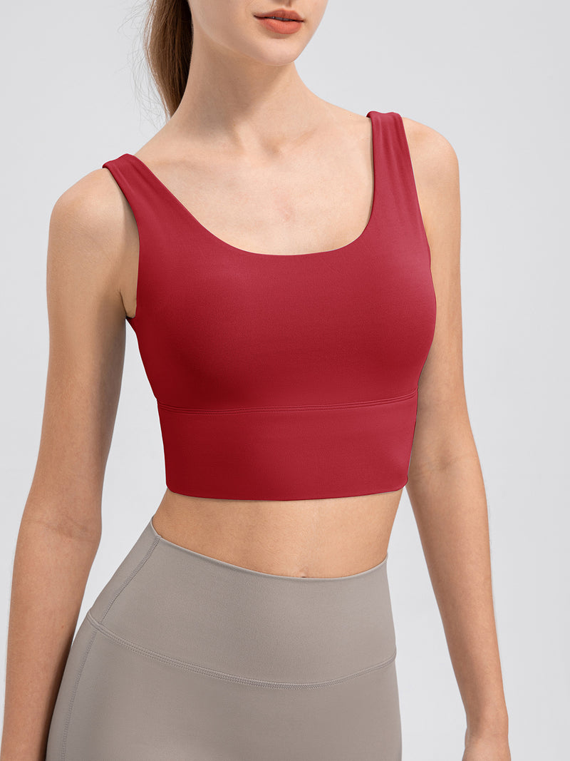 Ezra Scoop Neck Wide Strap Active Tank