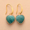 Fernanda Natural Stone Heart Drop Earrings