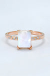 Makayla Square Moonstone Ring