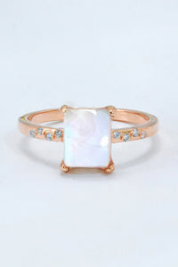 Makayla Square Moonstone Ring