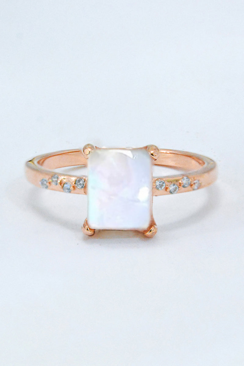 Makayla Square Moonstone Ring