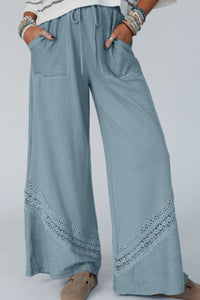 Natalia Lace Detail Wide Leg Pants