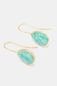 Salem Handmade Natural Stone Teardrop Earrings