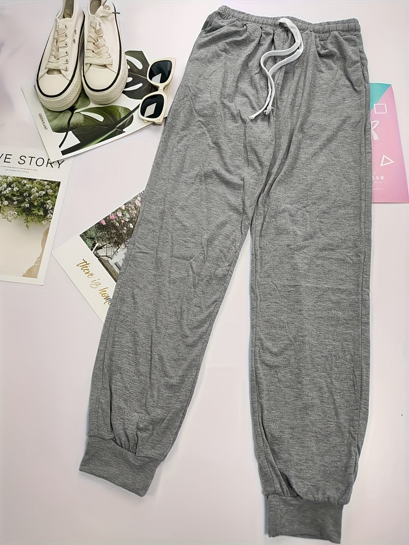 Ari Drawstring Elastic Waist Joggers with Pockets