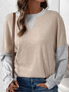 Legacy Contrast Round Neck Long Sleeve T-Shirt