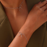 Rivka Titanium Steel Bow Bracelet