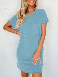 Mallory Round Neck Short Sleeve Mini Dress