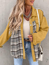 Alaina Plaid Button Up Dropped Shoulder Jacket