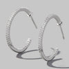 Elisa Zircon 925 Sterling Silver C-Hoop Earrings