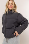 Sariyah Quilted Back Drawstring Puffer Jacket