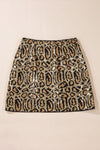 Rosa Sequin Leopard Mini Skirt