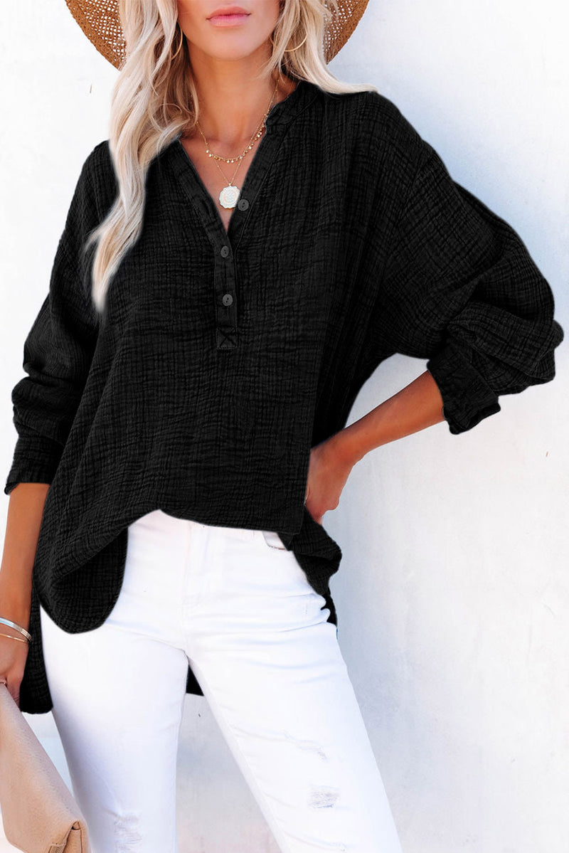 Aria Buttoned Long Sleeve Blouse