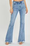 Hallie High Rise Frayed Hem Flare Jeans