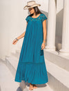 Arabella Round Neck Short Sleeve Maxi Dress