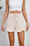 Chelsea Full Size Drawstring Ruffle Hem Shorts