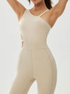 Kyla Cutout Asymmetrical Neck Active Jumpsuit