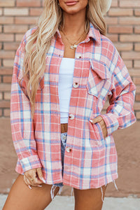 Savannah Plaid Button Up Long Sleeve Shacket