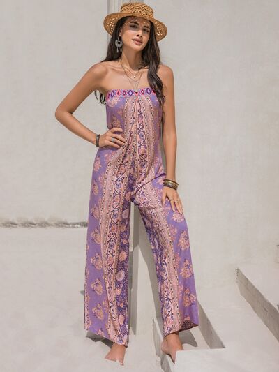 Ariella Strapless Wide Leg Jumpsuit