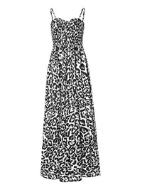 Amira Leopard Sweetheart Neck Cami Dress