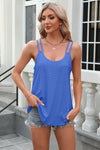 Stevie Eyelet Scoop Neck Spaghetti Strap Cami