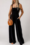 Adele Sleeveless Square Neck Jumpsuit with Pockets