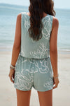 Alayna Printed Cropped Tank and Shorts Set