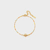 Aubrey Lotus Shape 18K Gold-Plated Bead Bracelet