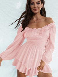 Laylani Off Shoulder Smocked Waist Romper