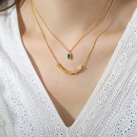 Emma Gold-Plated Double-Layered Necklace