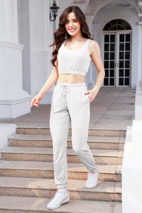 Larisa Cropped Tank and Drawstring Jogger Set