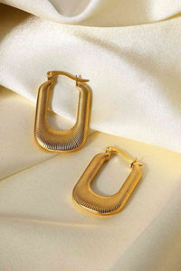 Aaliyah Good Luck Charm Screw-Thread U-Shaped Earrings