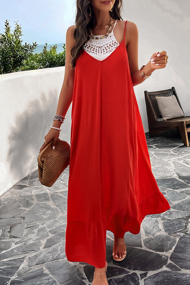 Dakota Backless Maxi Cami Dress with Pockets