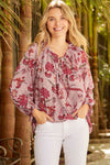 Harper Floral Print Long Sleeved Blouse