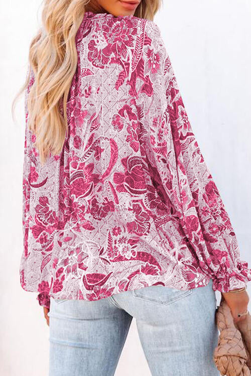 Harper Floral Print Long Sleeved Blouse