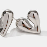 Lana Heart Shaped Stainless Steel Stud Earrings