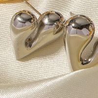 Lana Heart Shaped Stainless Steel Stud Earrings