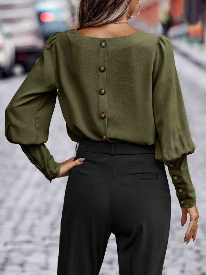 Robbie Lantern Sleeved Blouse