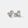 Lana Heart Shaped Stainless Steel Stud Earrings